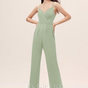 Jumpsuit/Pantsuit V-neck Floor-Length Chiffon - JJ House